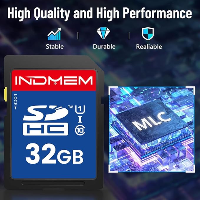 32GB SD Card SDHC Flash Memory Cards UHS-I U1 Class 10 High-Speed Full HD Video - Image 2