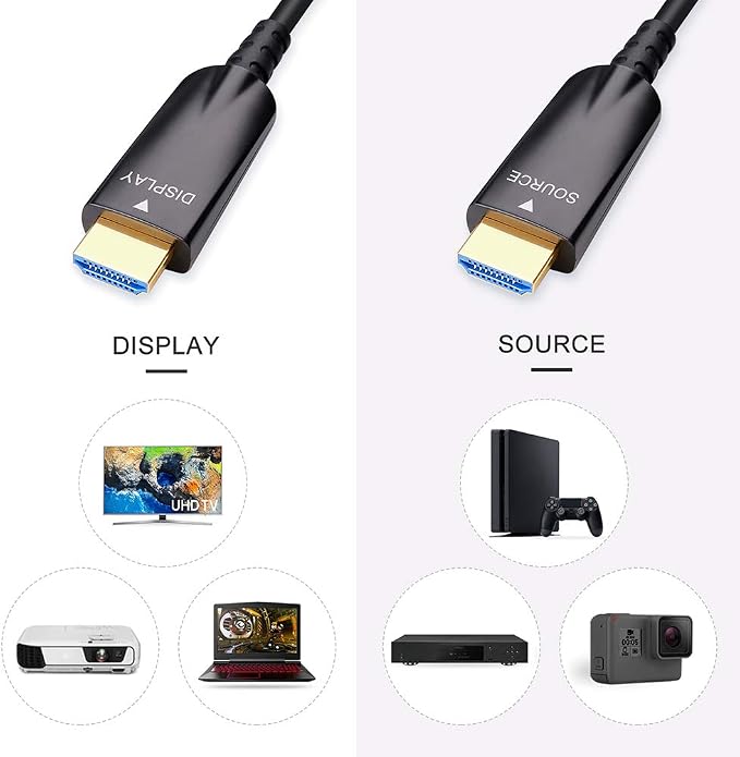 DTECH 328 Feet Fiber Optic HDMI Cable 4K 60Hz 1080p Ultra HD Video 3D HDCP CEC - Image 2