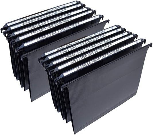 Ultimate Office MagniFile Hanging File Folders V Base Letter Size with 11 inch Magnified Indexes That Double The Size of Your File Titles to Find Files Fast. (Set of 10 Black)
