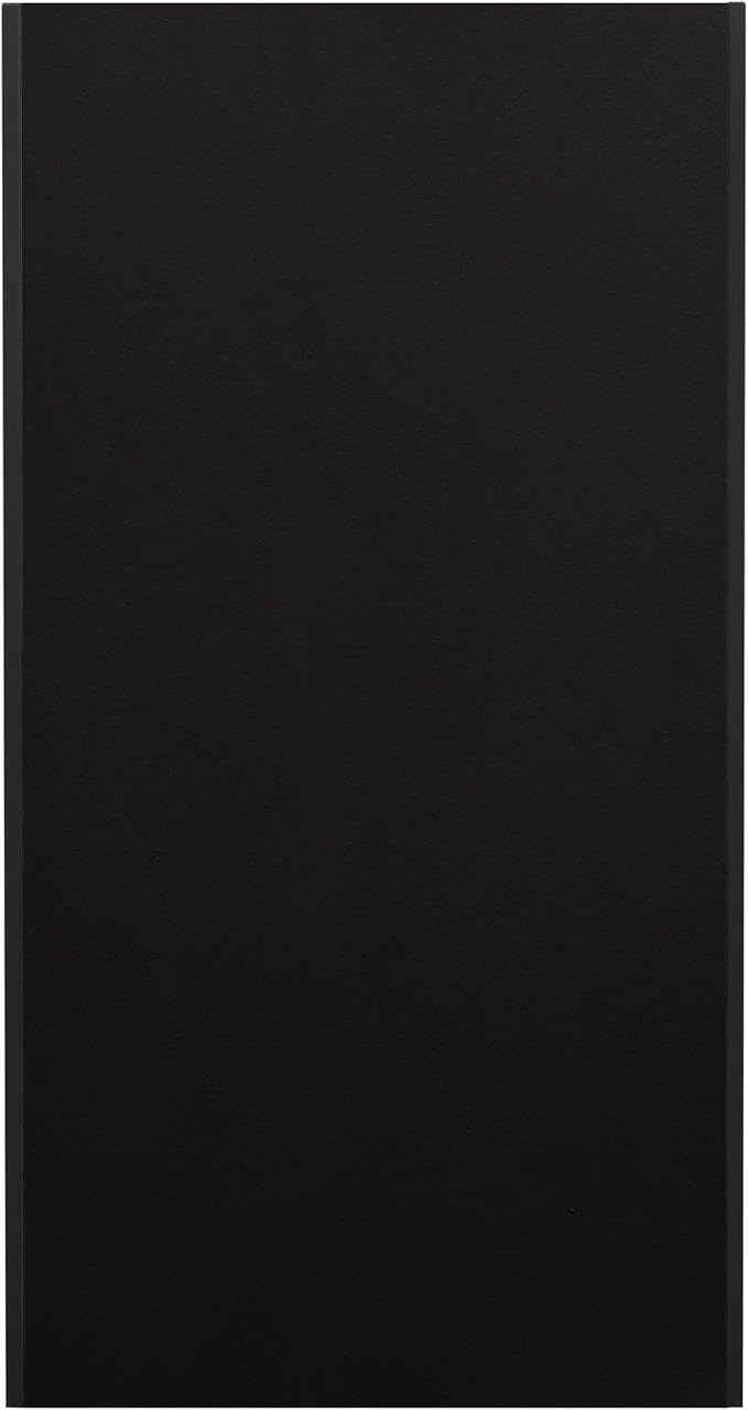 Flash Furniture Dell Trash Can Enclosure with Tray Shelf and 8" Drop Hole, Commercial Grade Trash Receptacle for 32 Gallon Round Cans, Swing Door Access, Black