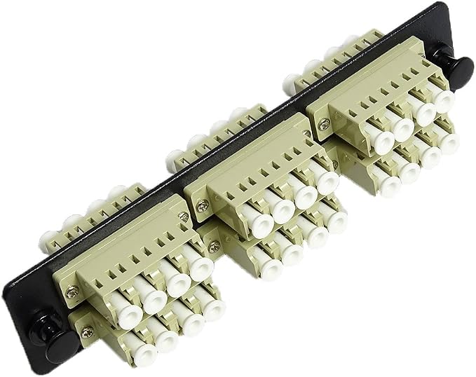 RiteAV LGX Footprint Fiber Optic Cable LC Adapter Patch Panel 12 Ports Loaded by RiteAV
