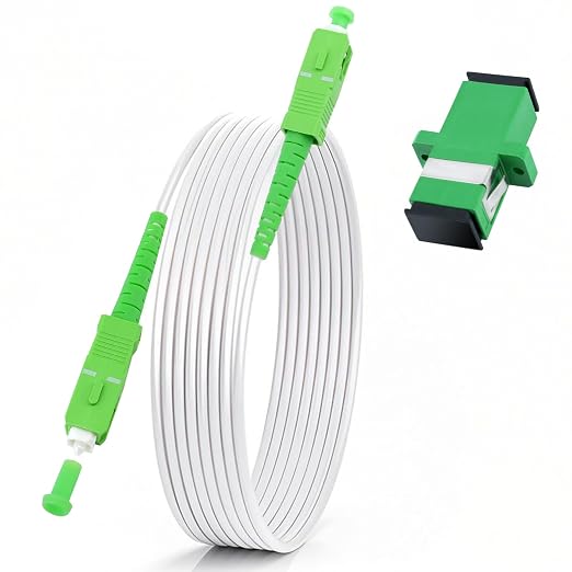 10FT SC/APC to SC/APC Fiber Optic Cable, Armored Single Mode Patch Cord by EZYUMM