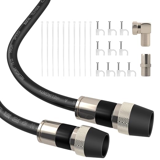 125ft RG6 Coaxial Cable, 75 Ohm TV Coax Cable by RELIAGINT