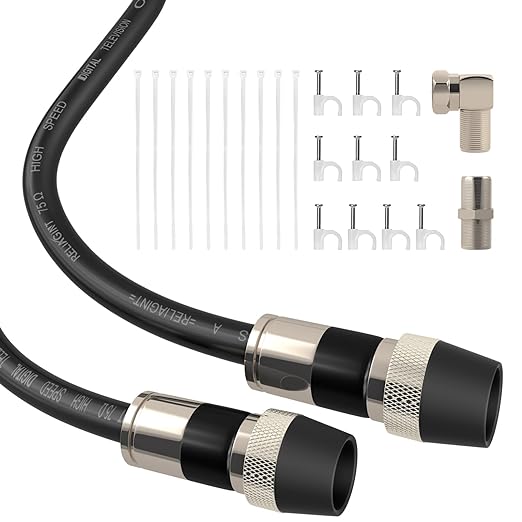 125ft RG6 Coaxial Cable, 75 Ohm TV Coax Cable by RELIAGINT