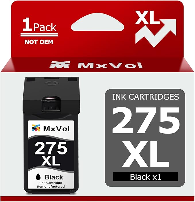 275XL Black Ink Cartridge Remanufactured Replacement for Canon PG-275XL PG-275 275 275XL Black use for PIXMA TR4720 TR4700 TR4722 TS3522 TS3520 TS3722 Printer Ink Cartridges, 1 Pack
