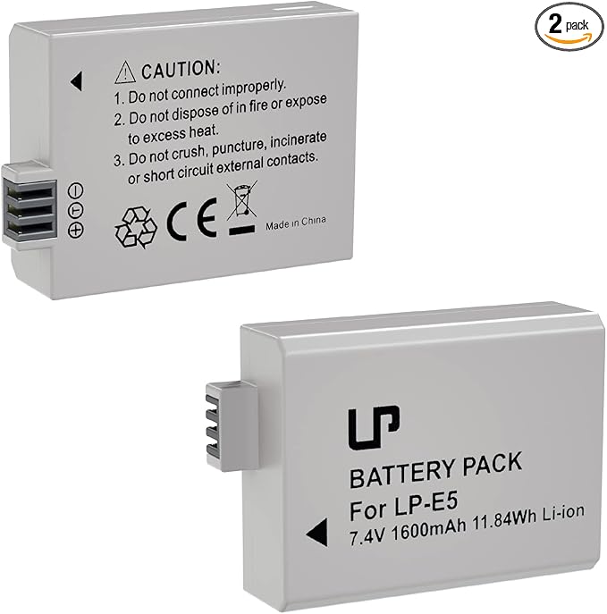 LP E5 Battery Pack, Rebel T1i, Rebel XSi, Kiss X3, Kiss X2, Kiss F Digital by LP