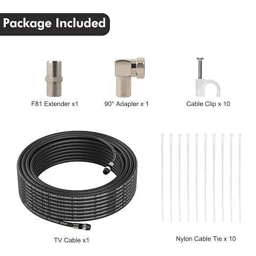 125ft RG6 Coaxial Cable, 75 Ohm TV Coax Cable - Image 2