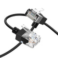 Cat6A Ethernet Cable 90 Degree Downward Angled 3.3FT, Flexible Slim & Ultra by Thzzhnno