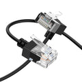 Cat6A Ethernet Cable 90 Degree Downward Angled 10FT, Flexible Slim & Ultra Thin by Thzzhnno