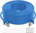 Adoreen Cat 6 Ethernet Cable 200 Ft-Blue, Outdoor & Indoor Snagless Long Round by Adoreen
