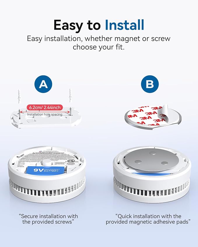 SITERWELL 8 Pack Smoke Detector, 10 Year Product Life Fire Alarm - Image 5