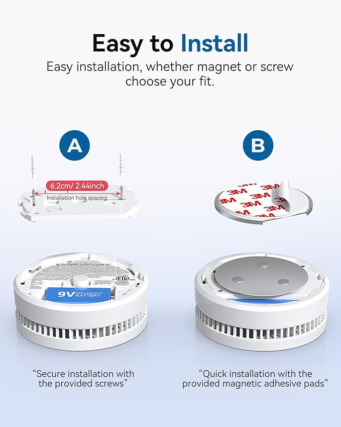 SITERWELL12 Pack Smoke Detector, 10 Year Product Life Fire Alarm - Image 5