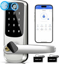 Smart Lock with Handle Set, Biometric Fingerprint Keyless Entry Deadbolt by MSR+X6