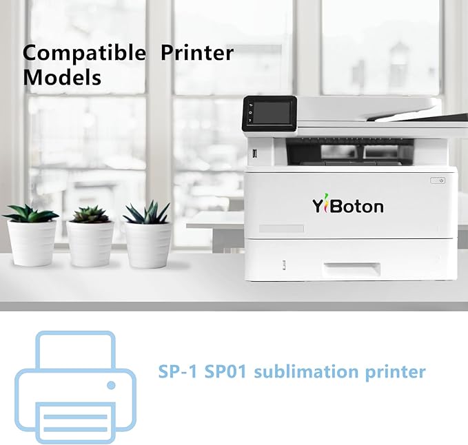 SP-1 SP01 Sublimation Ink Cartridges (5-Pack) SP01BKS SP01CS SP01MS SP01YS Ink Compatible with Thermo Sublimation SP-1 Printers,110ML