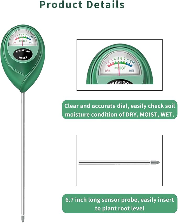 Censinda Soil Moisture Meter, 2 Pack Soil Moisture Monitor - Image 4