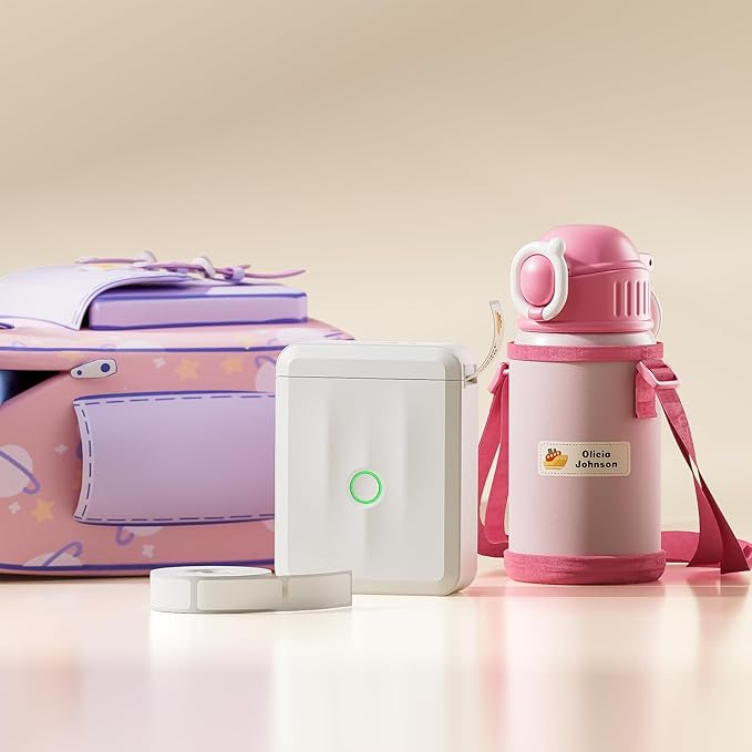 NIIMBOT Label Maker Machine Bluetooth Label Printer for School Home Office Organization, Wireless Mini Label Maker D110 Upgraded Version, Sticker Label Maker with 3Rolls Labels