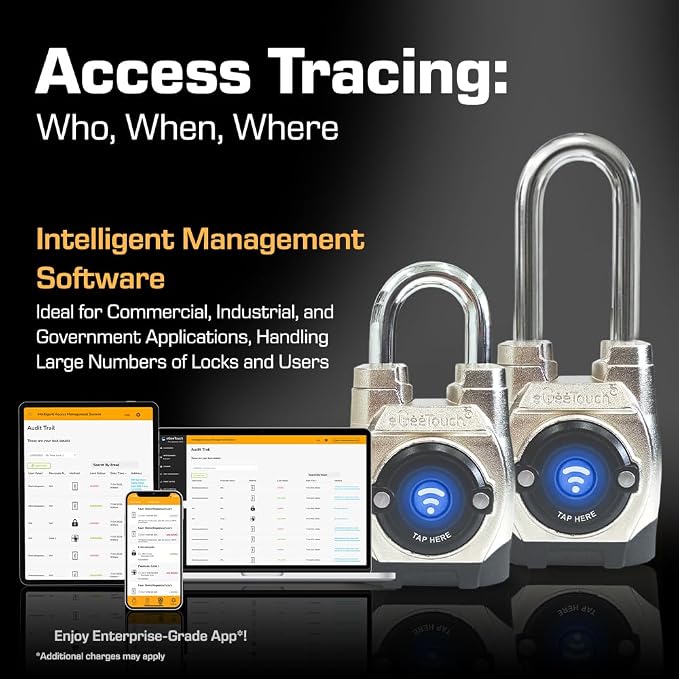 5th GEN Outdoor Smart Padlock – Keyless Bluetooth & NFC Lock, Weatherproof - Image 3