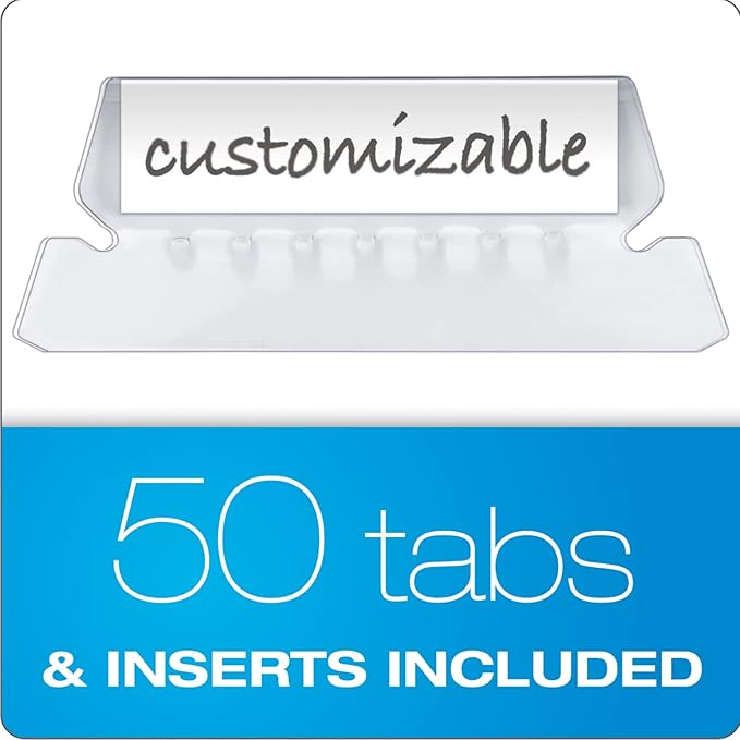 Pendaflex Colored Hanging File Folders Letter Size with 1/5 Cut Adjustable Tabs, 8.5 X 11-50 Pack of 12 Assorted Colors