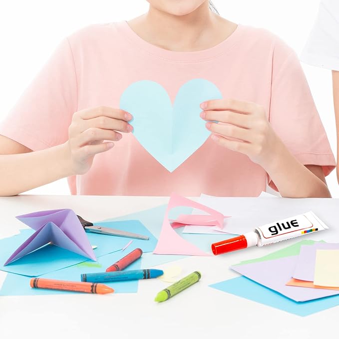 24 Sheets Light Blue Cardstock 8.5 x 11 Pastel Paper, Goefun 80lb Card Stock Printer Paper for Invitations, Menus, Crafts, DIY Cards