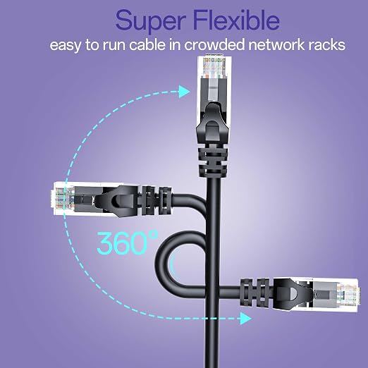 Cat 6 Ethernet Cable 1FT, Cat6 Ethernet Patch Cable 10Gbps, High-Speed UTP Cat6 - Image 6
