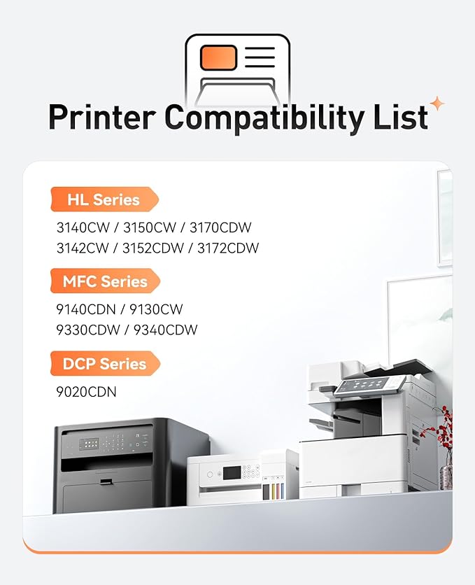 DR221CL Drum Unit (Not Toner)4-Pack Compatible for Brother DR-221CL Imaging Drum for MFC-9130CW HL-3170CDW MFC-9340CDW HL-3140CW 3150CW MFC-9330CDW 9140CDN DCP-9020CDN Printer Black Cyan Yellow Magent
