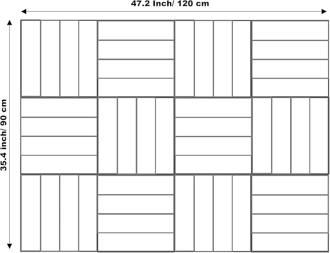 Large Cork Board Alternative - 12-Pack Felt Wall Tiles with Safe Removable Adhesive Tabs, Cork Wall Tiles Bulletin Board Home Office Essentials - Gray Black