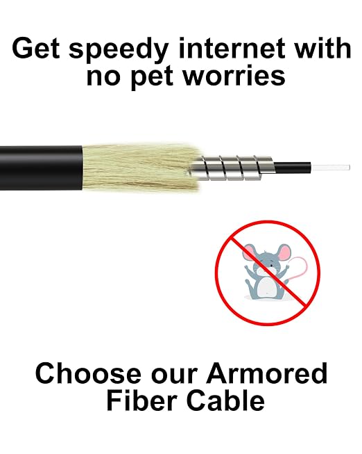 45M/147ft SC/APC Fiber Optic Internet Cable Extension, SC/APC to SC/APC Armored - Image 3
