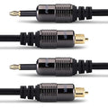 FosPower 24K Gold Plated Toslink to Mini Toslink Digital Fiber Optical S/PDIF by FosPower