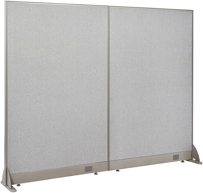 GOF Freestanding Office Partition, Large Fabric Room Divider Panel, 72" W x 60" H