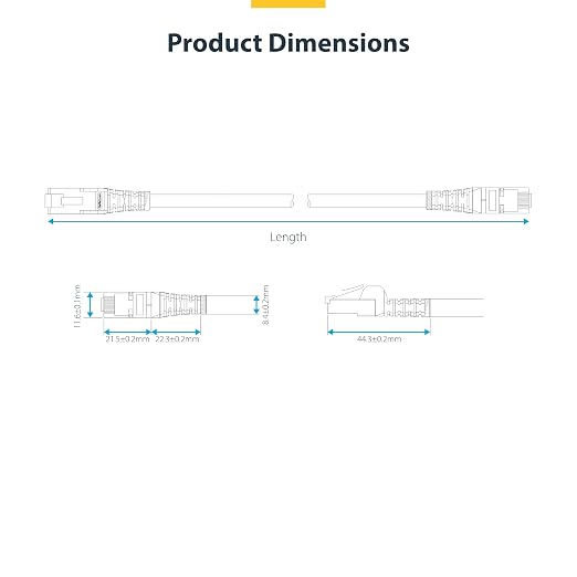 StarTech.com 6in White CAT8 Ethernet Cable, Snagless RJ45, 100W PoE++, 26AWG - Image 6