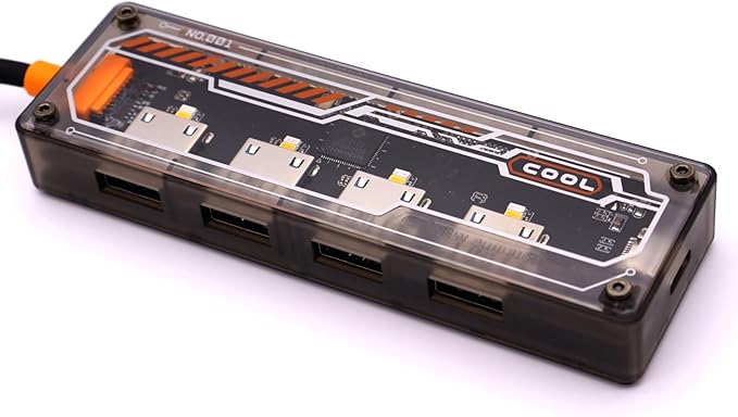 4 Ports Multi-Port USB 3.0 Hub, USB Type C to USB 3.0 4-in-1 Hub Adapter Station with a USB C Power Port for Laptop, Flash Drive, Keyboard, Mouse, Transfer Rate tp to 5Gbps