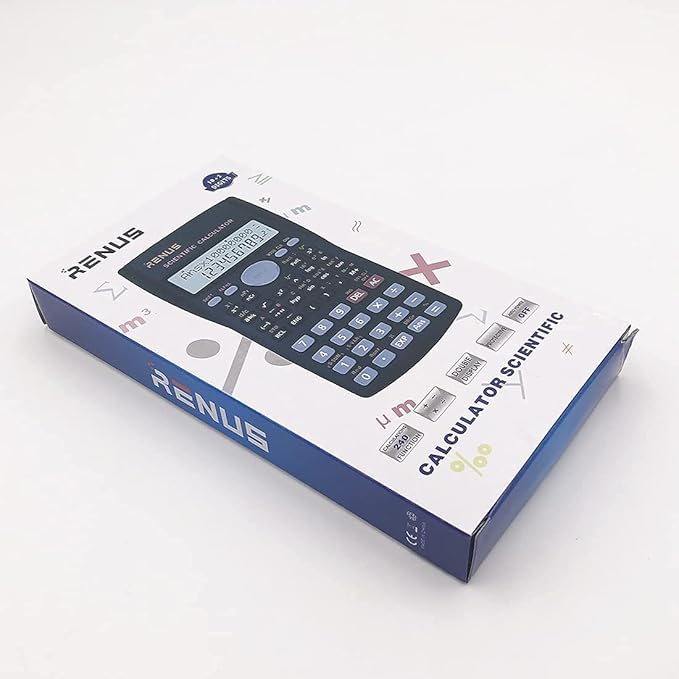 RENUS 8 Packs, 2-Line Engineering Scientific Calculator Function Calculator for Student and Teacher 16 AAA Batteries Included
