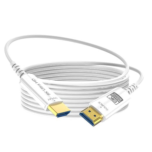 8K Fiber Optic HDMI Cable 165 FT, 8K@60Hz 4K@240Hz, Thin Extra Long HDMI Cable by DGHUMEN