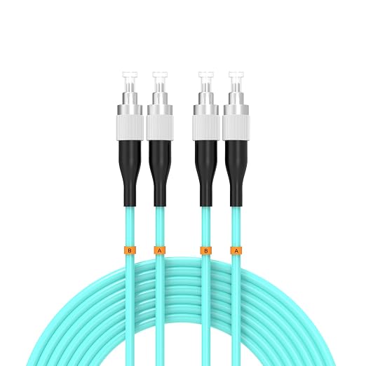 FC/UPC-FC/UPC Fiber Patch Cable OM3 0.6Meter/2ft 10GB Multimode Jumper Duplex by Buacoz