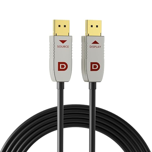 RUIPRO DisplayPort Cable 1.4, 8K Fiber Optic DP Cable 85ft, Supports 32.4Gbps by RUIPRO-ProfessionalQualityVideoandAudioYouCanSeeandHear