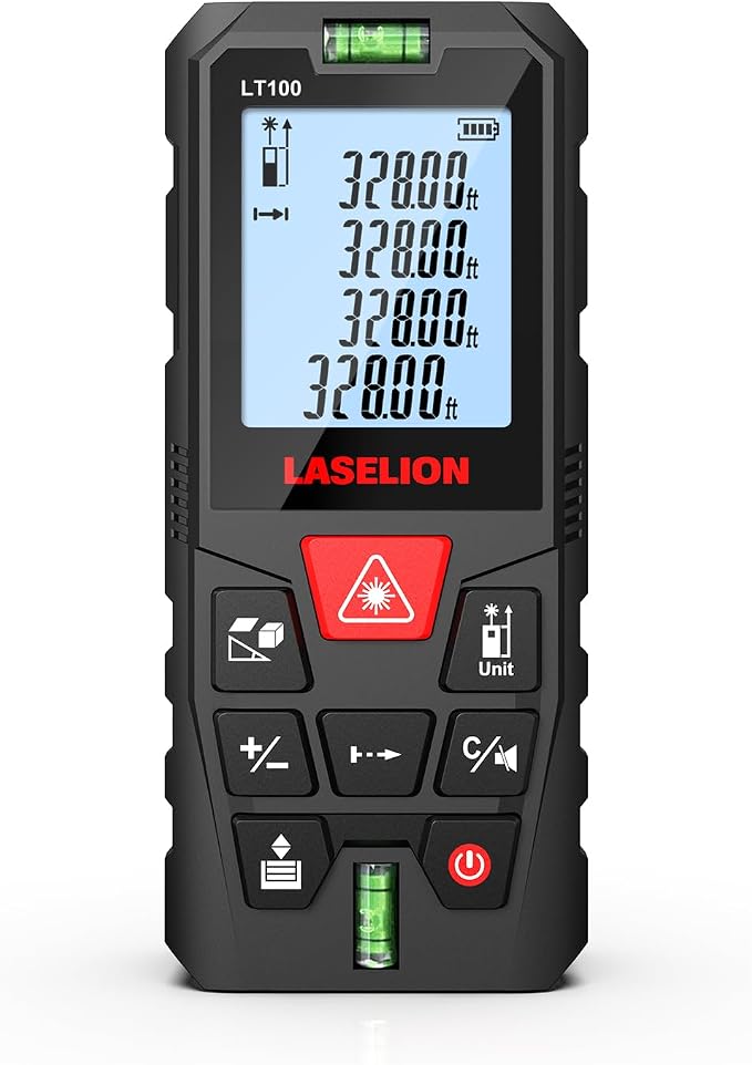 LT100 Laser Measure, 328ft/100m Laser Measurement Tool, by LASELION