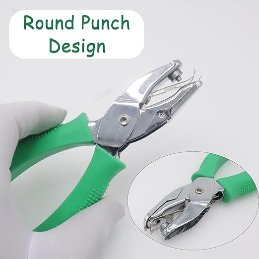 Handheld Round Shape Hole Punch, 1/8 Inch Hole Size, Craft Paper Puncher, Single Pack, Ideal for DIY Projects and Office Use