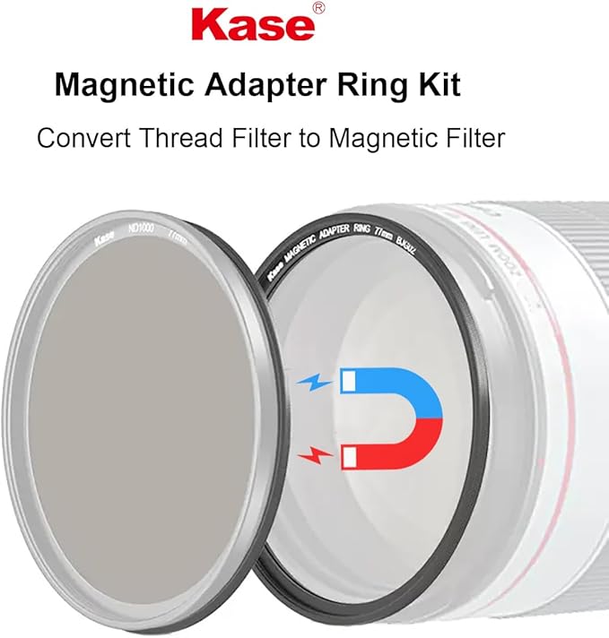 Kase 77mm Magnetic Lens and Filter Adapter Ring Kit - Image 2