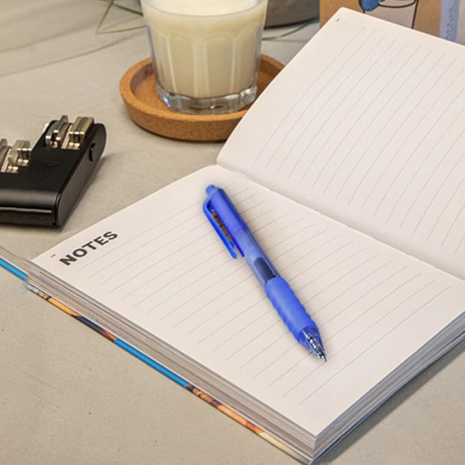 AIHAO Gel Pens Blue Ink, 0.7mm Medium Point, Smooth Writing Retractable Pens, Quick Dry Gel Ink with Comfort Grip, No Smear, 12 Pack for Office, School, Home