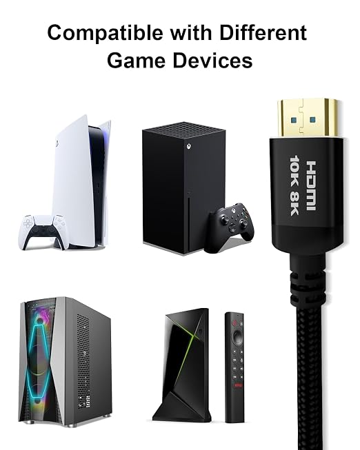 HDMI 2.1 Cable, 1.5 Feet, High Speed 48Gbps - Image 3