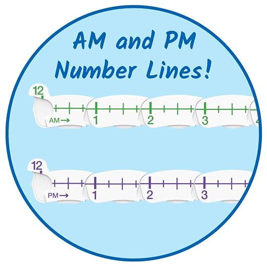 hand2mind Advanced NumberLine Clock Class Set, Learn to Tell Time, Analog Clock - Image 6