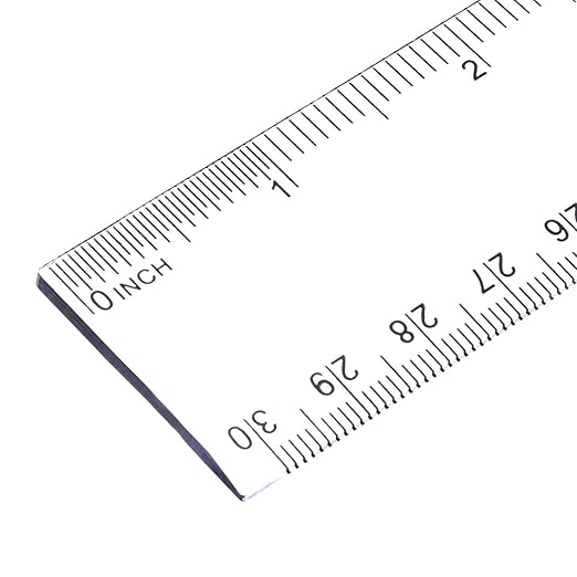 Eboot 2 Pack Clear Plastic Ruler 12 Inches Straight Ruler Plastic Measuring Tool for Student School Office