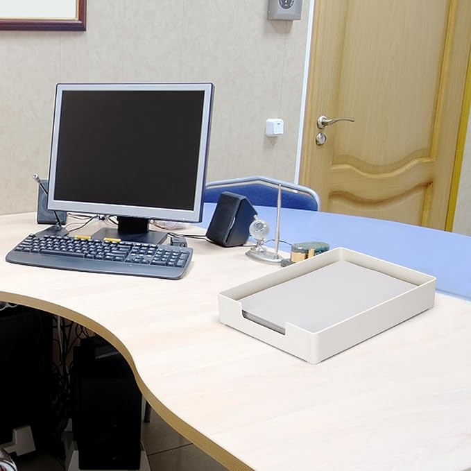 Letter Tray Letter Organizer Paper Tray, Desk Drawer Organizer for Office Supplies, Magazines, Folders, File,Notebooks, Stationery, Plastic Desk Tray for Desktop, for Home, Office, School, 1 Tier