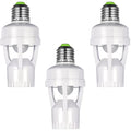Hortsun 3 Pcs Motion Sensor Light Socket Smart Screw in Light Bulb Outlet by Hortsun
