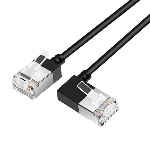 Ultra Thin Cat 6A Ethernet Cable 90° Degree Right Angled 3.3 Feet 2Pack - Image 3