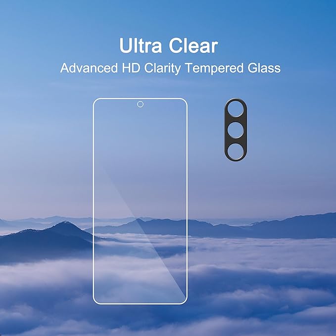 Ailun Screen Protector for Galaxy S24 3 Pack + 3 Pack Camera Lens Tempered - Image 4