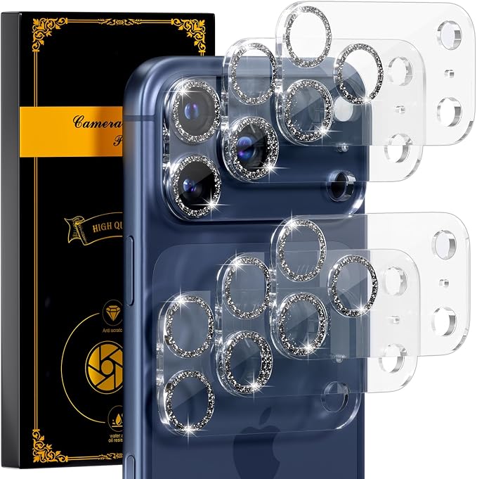 for 6 Pack iPhone 17 Pro Camera Lens Protector 9H Tempered Glass Camera Screen by Beuxece