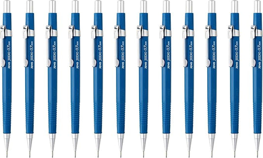 JVPEN 0.7mm Drafting Mechanical Pencils – 12 Pack, Built-in Erasers, Break-Resistant Lead, Hex Grip, for School, Office & Technical Drawing