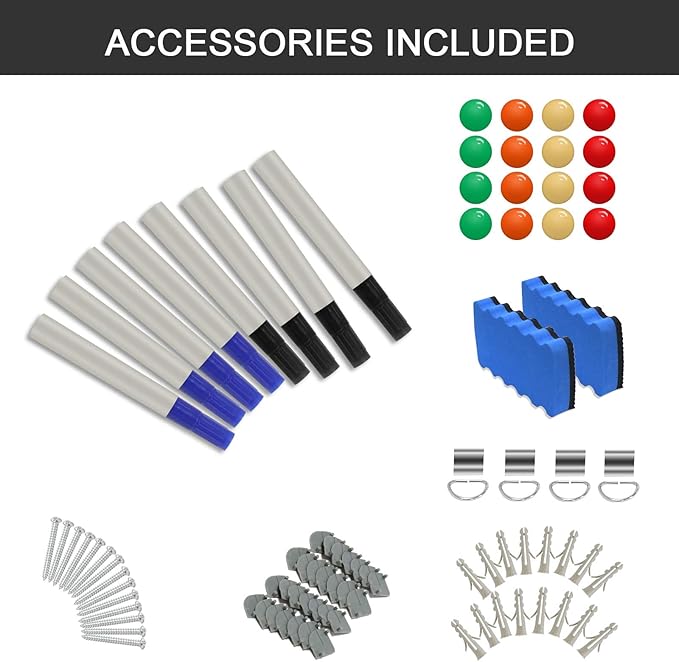 H-Qprobd White Board 36" x 24" Dry Erase Board for Wall Whiteboard 3' x 2' (2 Pack) Magnetic Presentation Board with Long Pen Tray, Wall-Mounted White Boards for Home, Office and School