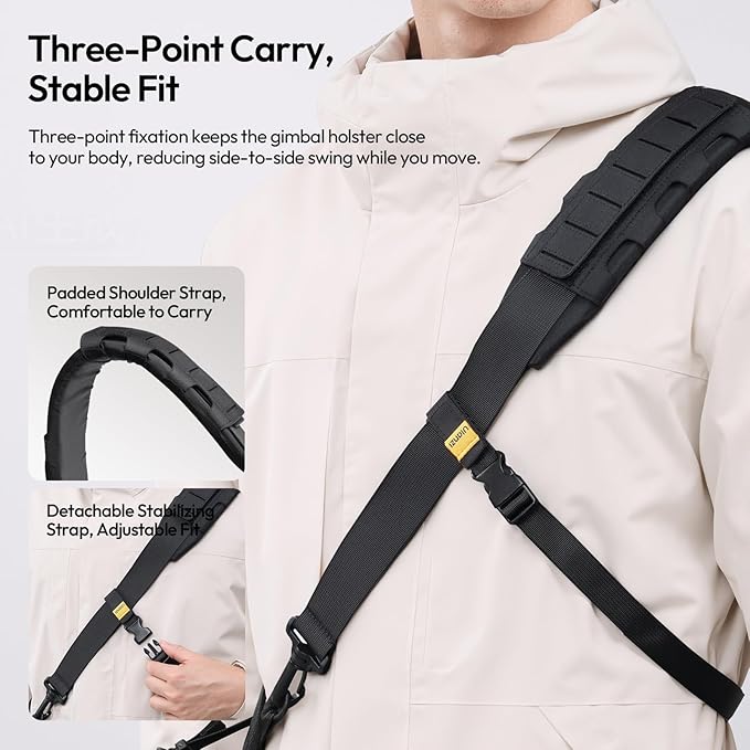 ULANZI CB01 Camera Sling Bag for Mirrorless DSLR Cameras & 3-Axis Gimbal - Image 4